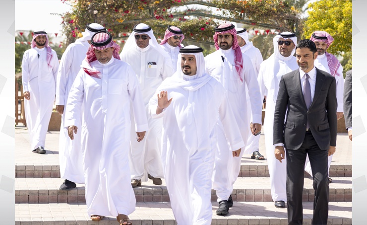 HH Shaikh Mohammed bin Salman bin Hamad Al Khalifa visits Dohat Arad Park to view planted mangroves